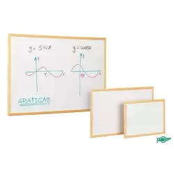 (502-3) FAIBO PIZARRA BLANCA ECONÓMICA 60X90CM MARCO DE MADERA