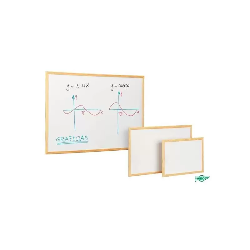 (502-3) FAIBO PIZARRA BLANCA ECONÓMICA 60X90CM MARCO DE MADERA