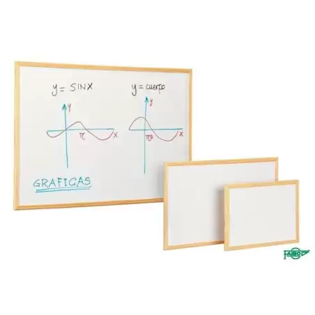 (502-3) FAIBO PIZARRA BLANCA ECONÓMICA 60X90CM MARCO DE MADERA