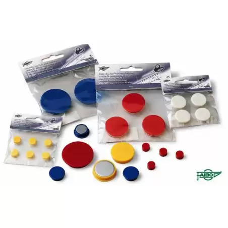(56-20-02) FAIBO IMAN REDONDO PARA PIZARRA MAGNETICA 20MM NEGRO BOLSA DE 20 UNIDADES