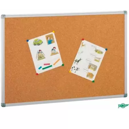 (601-7) FAIBO TABLERO CORCHO SOLIDO 122X270CM MARCO DE ALUMINIO 4MM