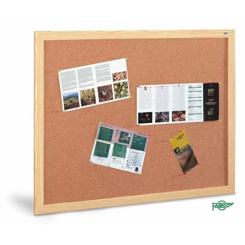 (602-6) FAIBO TABLERO CORCHO 100X150CM CON MARCO DE MADERA