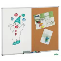 (603-2) FAIBO PIZARRA DOBLE USO CORCHO/BLANCA MARCO DE ALUMINIO 60X90CM