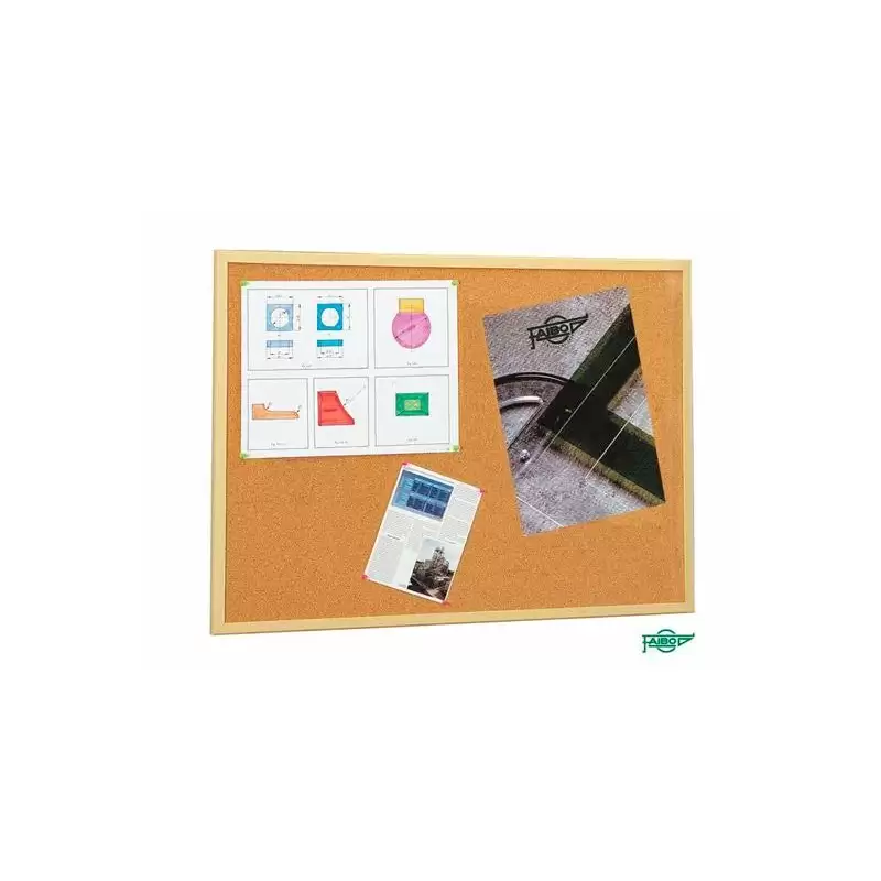 (607-1) FAIBO TABLERO CORCHO ECONÓMICO 30X40CM CON MARCO DE MADERA 18MM
