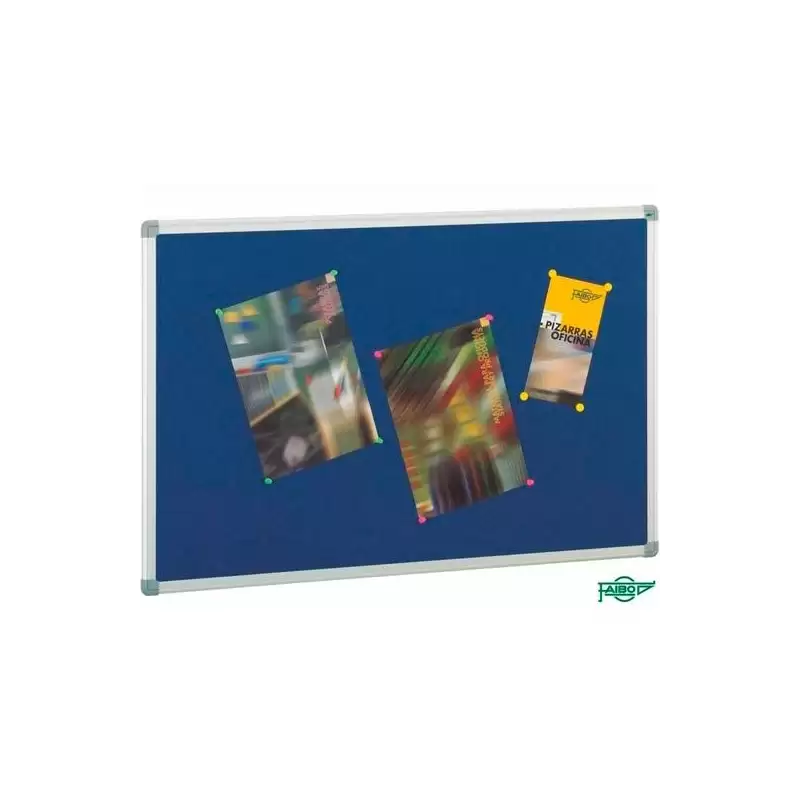 (611T-3G) FAIBO TABLERO CORCHO 90X120CM MARCO DE ALUMINIO TAPIZADO EN TEXTIL GRIS