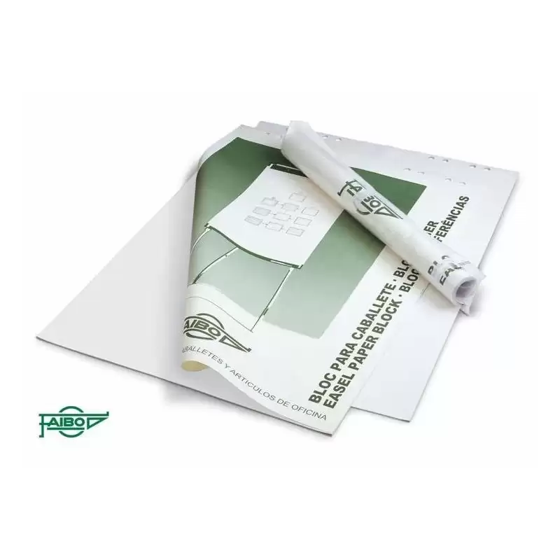 (BLC-50B) FAIBO BLOC DE 50 HOJAS PAPEL LISO PARA PIZARRAS CABALLETE 65X90 CM EN BOLSA INDIVIDUAL