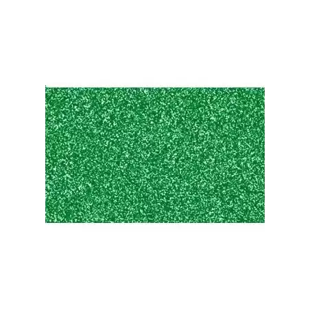 (572VD) FAMA GOMA EVA 50X70CM GROSOR 2MM GLITTER VERDE PACK 10 UD