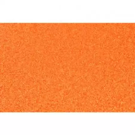 (572ZG10) FAMA GOMA EVA 50X70CM GROSOR 2MM GLITTER NARANJA PACK 10 UD