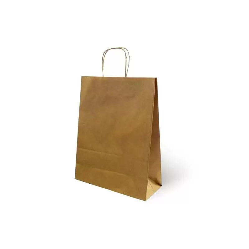 (27267KT) FAMA BOLSA DE ASA RETORCIDA 125GR 26X10X35CM PAPEL KRAFT