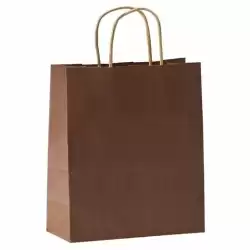 (27268CT) FAMA BOLSA DE ASA RETORCIDA 125GR 31X11X42CM PAPEL MARRÓN OSCURO