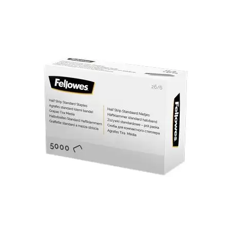 (5117601) FELLOWES GRAPAS DE CARGA MEDIA 26/6 PLATA CAJA DE 5000