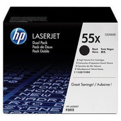 (CE255XD) HP TONER NEGRO LASERJET P3011/P3015 - 55X (PACK 2)