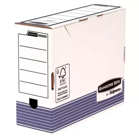 (0026501) FELLOWES CAJA DE ARCHIVO DEFINITIVO 100MM A4 SYSTEM AZUL