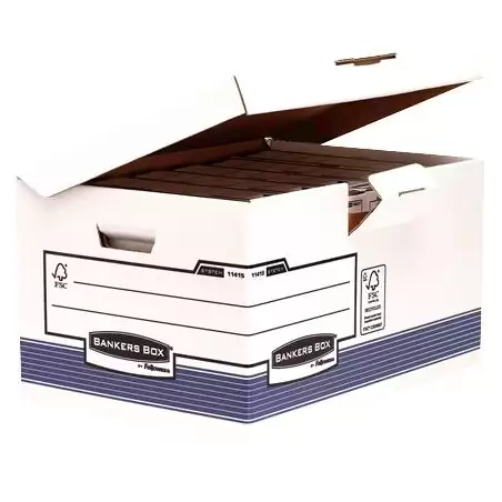 (1141501) FELLOWES MAXI CONTENEDOR DE ARCHIVOS CON TAPA FIJA SYSTEM AZUL