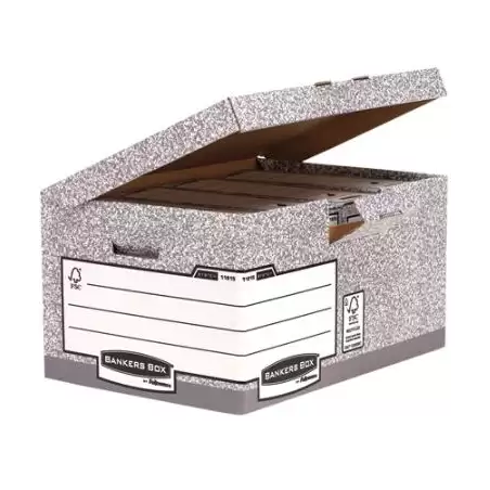 (1181501) FELLOWES MAXI CONTENEDOR DE ARCHIVOS CON TAPA FIJA SYSTEM GRIS