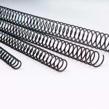 (5110101) FELLOWES ESPIRAL METÁLICA PASO 5:1 8MM A4 NEGRO PACK 100 UD