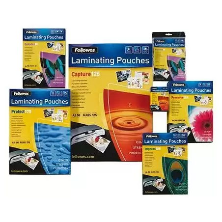(5307302) FELLOWES FUNDAS DE PLASTIFICAR 125 MICRAS A5 BRILLO PACK 100 UD