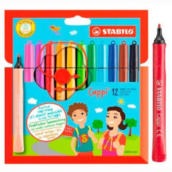 (168/12-4) STABILO ROTULADORES CON ANILLA CAPPI C/SURTIDOS ESTUCHE 12 UD