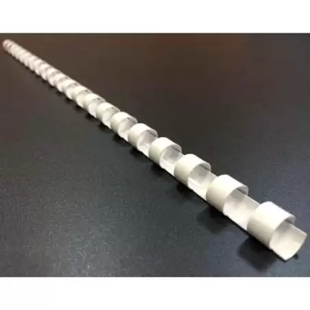 (5330003) FELLOWES CANUTILLO 6MM PLÁSTICO BLANCO PACK 25 UD