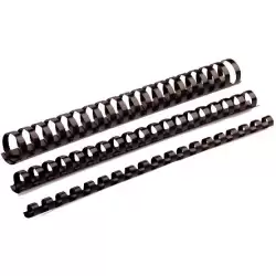 (5346907) FELLOWES CANUTILLO 14MM PLÁSTICO NEGRP PACK 100 UD