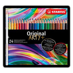 (8774-6) STABILO LÁPICES DE COLORES ORIGINAL ARTY+ C/SURTIDOS ESTUCHE DE METAL 24 UD