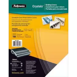 (53764) FELLOWES PACK DE 100 PORTADAS PVC TRANSPARENTE CRISTAL A3 200 MICRAS