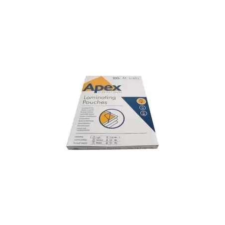 (6003201) FELLOWES FUNDAS DE PLASTIFICAR APEX 80 MICRAS A4 BRILLO PACK 100 UD