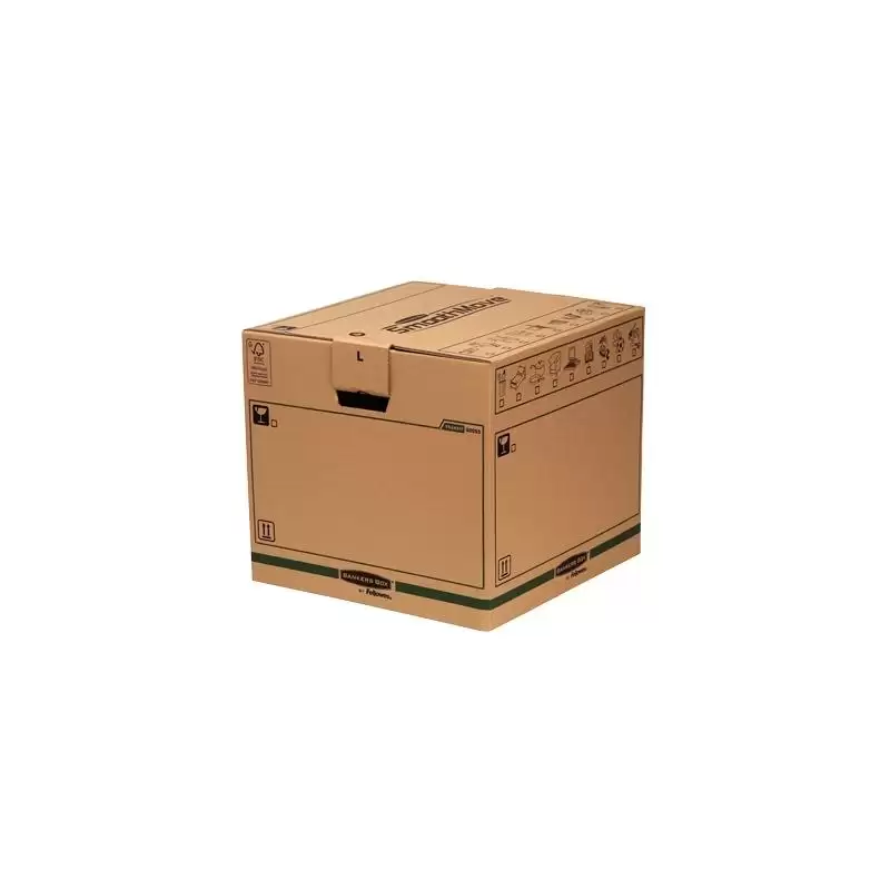 (6205301) FELLOWES CAJA DE TRANSPORTE REUTILIZABLE GRANDE CON MONTAJE AUTOMÁTICO (SE VENDE POR UNIDAD)