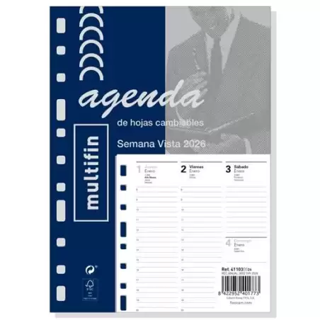 (411030026) FINOCAM RECAMBIO ANUAL AGENDA 11 ANILLAS MULTIFIN 3002-155X215MM SVV 2026