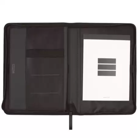 (5098301) FINOCAM PORTADOCUMENTOS CREMALLERA A5 NOPAL NEGRO