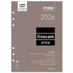 (711680026) FINOCAM RECAMBIO ANUAL AGENDA DE ANILLAS OPEN R1098 1000-155X215MM 1DP 2026