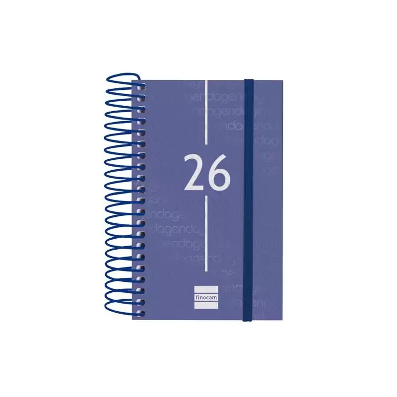 (741081026) FINOCAM AGENDA ESPIRAL YEAR E3-79X127MM 1DP TAPA PP AZUL 2026