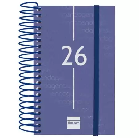 (741081026) FINOCAM AGENDA ESPIRAL YEAR E3-79X127MM 1DP TAPA PP AZUL 2026