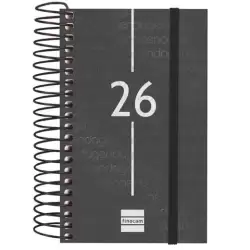 (741086026) FINOCAM AGENDA ESPIRAL YEAR E3-79X127MM 1DP TAPA PP NEGRO 2026