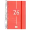 (741093026) FINOCAM AGENDA ESPIRAL YEAR E5-117X181MM 1DP TAPA PP ROJO 2026