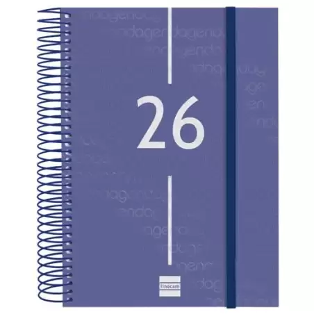 (741101026) FINOCAM AGENDA ESPIRAL YEAR E10-155X212MM 1DP TAPA PP AZUL 2026