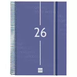 (741111026) FINOCAM AGENDA ESPIRAL YEAR E40-210X297MM 1DP TAPA PP AZUL 2026