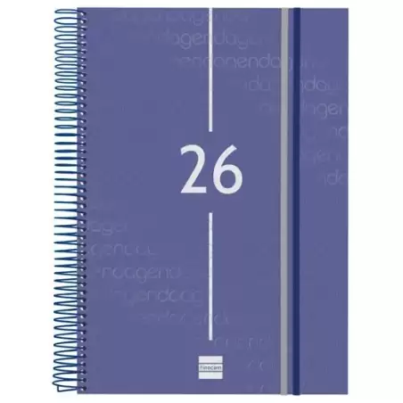 (741111026) FINOCAM AGENDA ESPIRAL YEAR E40-210X297MM 1DP TAPA PP AZUL 2026