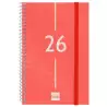 (741443026) FINOCAM AGENDA ESPIRAL YEAR E5-117X181MM SVH TAPA PP ROJO 2026