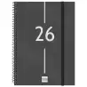 (741456026) FINOCAM AGENDA ESPIRAL YEAR E10-155X212MM SVH TAPA PP NEGRO 2026