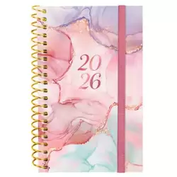 (742202626) FINOCAM AGENDA ESPIRAL DESIGN COLLECTION E3-79X127MM SVH TAPA PP GOLDY 2026