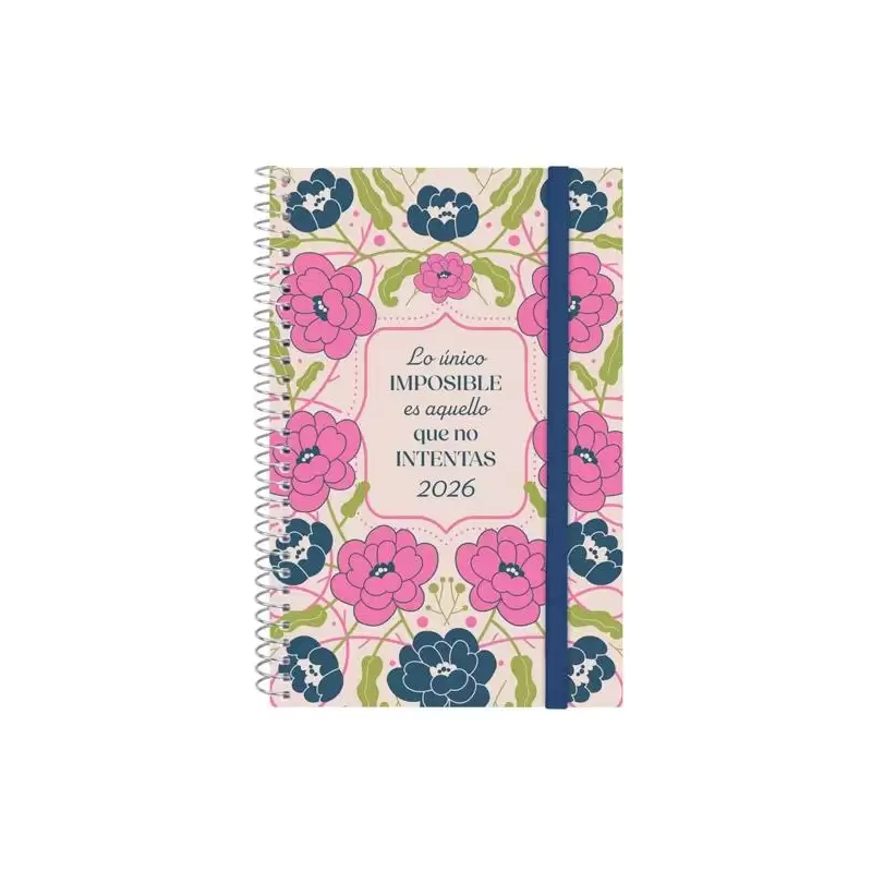 (742212526) FINOCAM AGENDA ESPIRAL DESIGN COLLECTION E5-117X181MM SVH TAPA PP IMPOSIBLE 2026