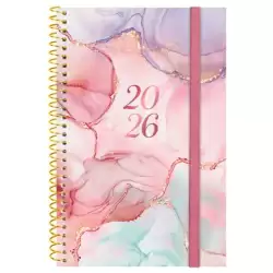 (742212626) FINOCAM AGENDA ESPIRAL DESIGN COLLECTION E5-117X181MM SVH TAPA PP GOLDY 2026