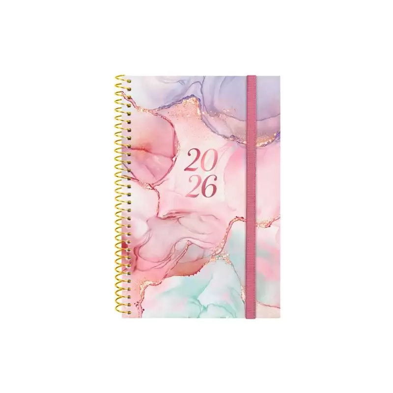 (742212626) FINOCAM AGENDA ESPIRAL DESIGN COLLECTION E5-117X181MM SVH TAPA PP GOLDY 2026