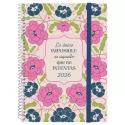 (742232526) FINOCAM AGENDA ESPIRAL DESIGN COLLECTION E10-155X212MM SVH TAPA PP IMPOSIBLE 2026