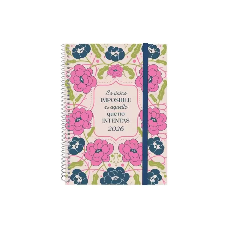 (742232526) FINOCAM AGENDA ESPIRAL DESIGN COLLECTION E10-155X212MM SVH TAPA PP IMPOSIBLE 2026