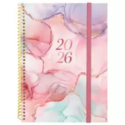 (742232626) FINOCAM AGENDA ESPIRAL DESIGN COLLECTION E10-155X212MM SVH TAPA PP GOLDY 2026