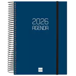 (742911026) FINOCAM AGENDA ESPIRAL OPAQUE E10-155X212MM 1DP TAPA PP AZUL 2026