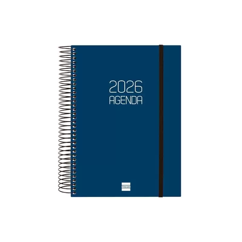 (742911026) FINOCAM AGENDA ESPIRAL OPAQUE E10-155X212MM 1DP TAPA PP AZUL 2026