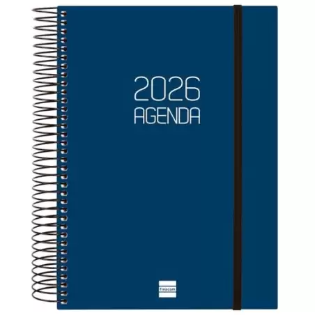 (742911026) FINOCAM AGENDA ESPIRAL OPAQUE E10-155X212MM 1DP TAPA PP AZUL 2026